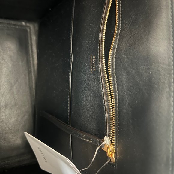 Céline Croc Embossed Nubuck Small Knot Tote Bag - Picture 7 of 9